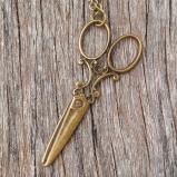 Brass Scissors Hair Design
